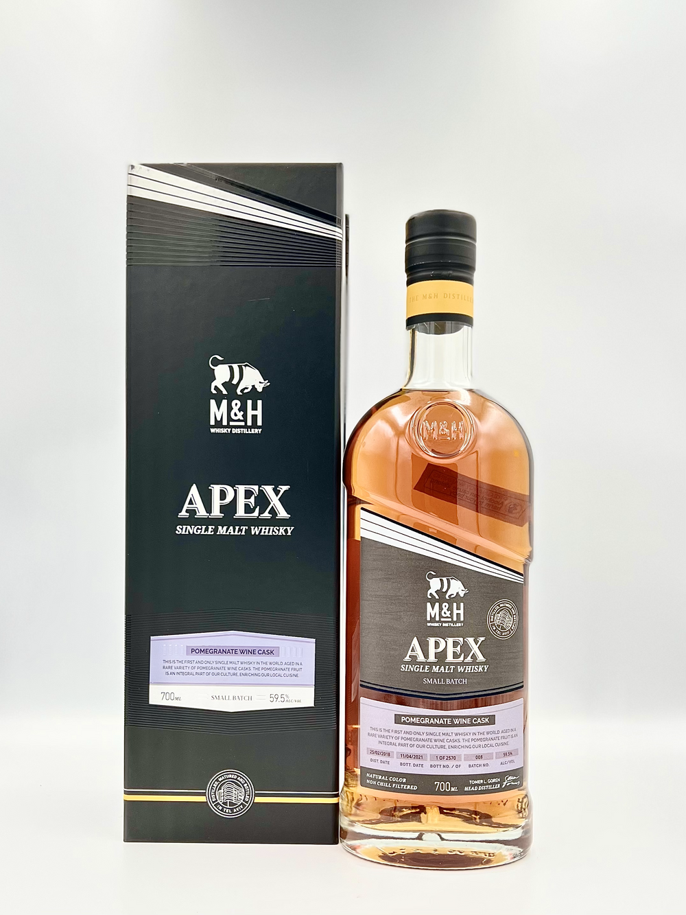 The Milk & Honey Distillery Apex Pomegranate Wine Cask Finish Cask Strength Single Malt Israeli Whisky